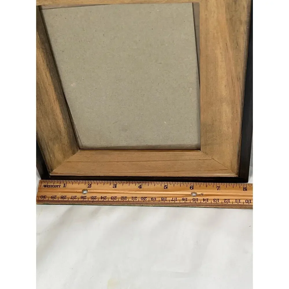 Wooden Gallery Picture Frames with Glass Set of 2 Size 8 x 10/ 4.5 x 6.5 Opening